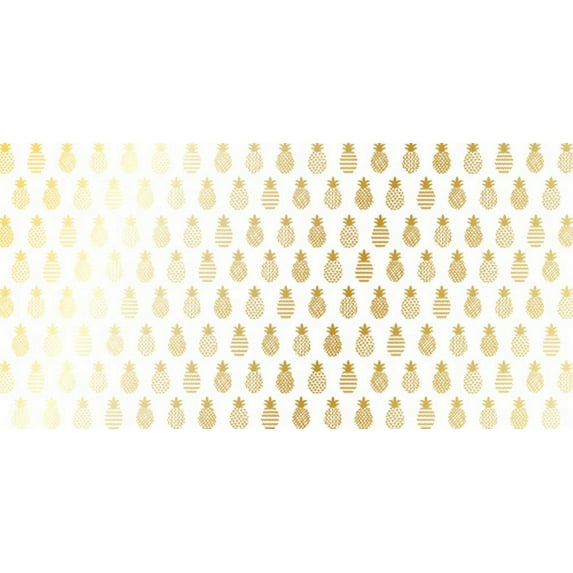 American Crafts 12 x 24 inch Gold Pineapple Acetate Specialty Paper by Die Cuts with a View