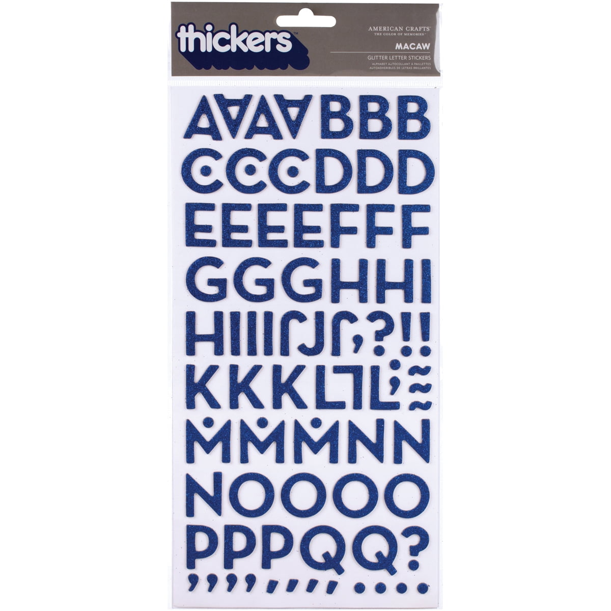 American Crafts 123710 Thickers Chipboard Glitter Alphabet Stickers 6