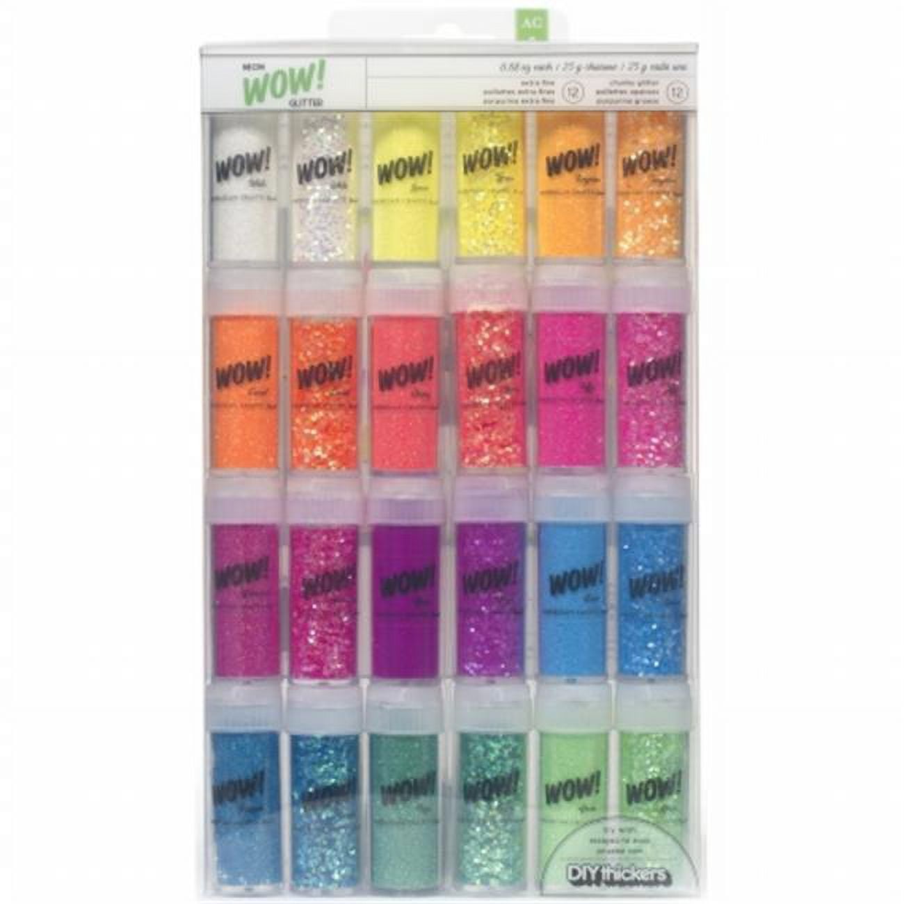 American Crafts WOW! Extra Fine Glitter 24 Pack new