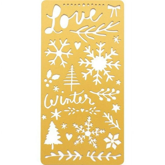 American Crafts 350991 Copper Metal Stencil - Snowflake Collection