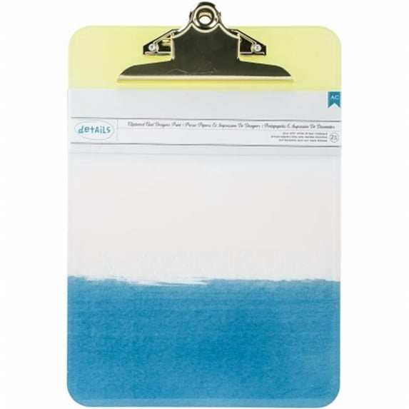 American Crafts 370809 Designer Desktop Essentials Clipboard With Print 12.5 x 9 in. - Variety