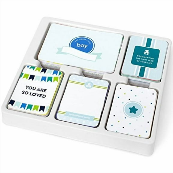 American Crafts 380540 12 x 12 in. Project Life Baby Boy Edition Collection Core Kit