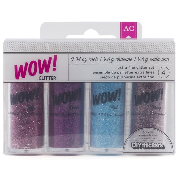 American Crafts 4-Pack WOW Extra Fine Glitter, Everyday 3