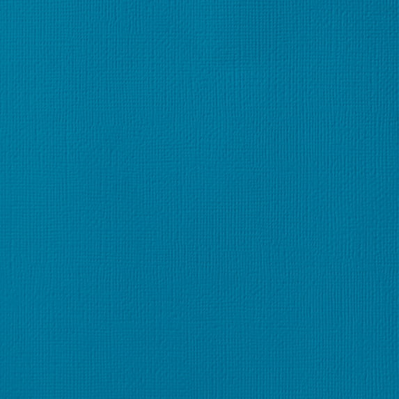 American Crafts 80lb Textured Cardstock 12"X12"-Peacock