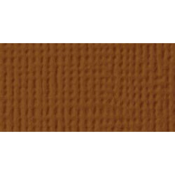 American Crafts 80lb Textured Cardstock 12"X12"-Truffle
