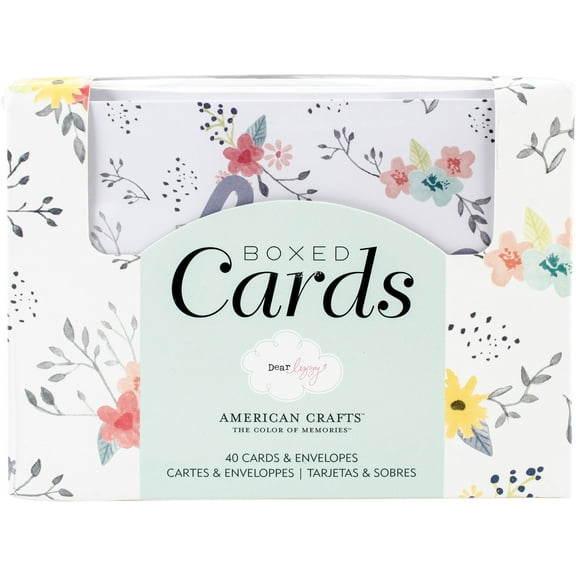 American Crafts A2 Cards W/Envelopes (4.375"X5.75") 40/Box-Dear Lizzy Saturday