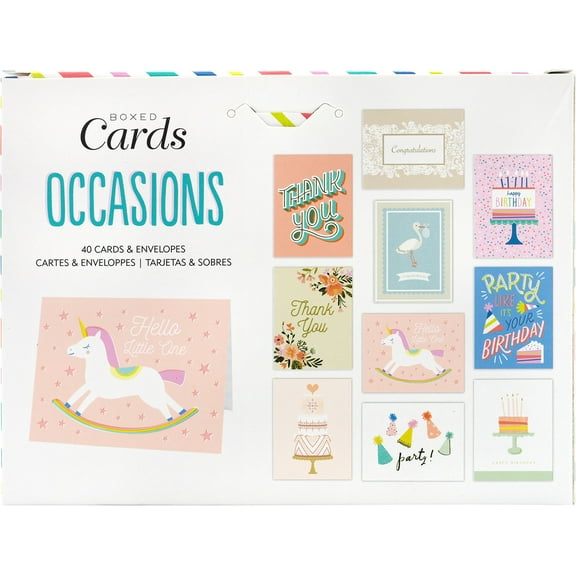 American Crafts A2 Cards W/Envelopes 4"X6" 40/Box-Blank - All Occasion