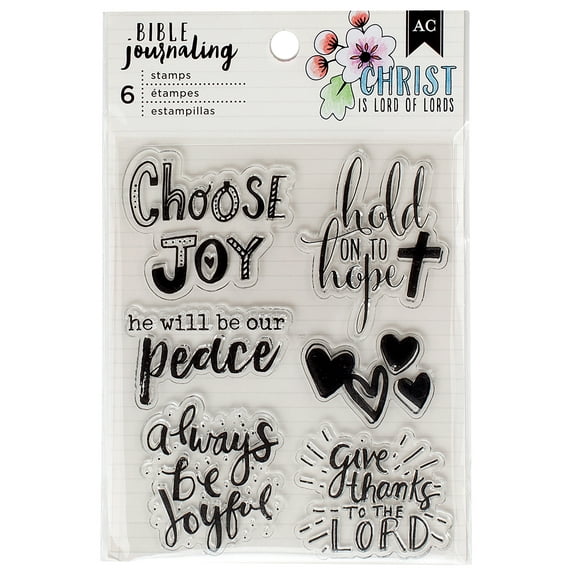 American Crafts Bible Journaling Clear Acrylic Stamps-Shield