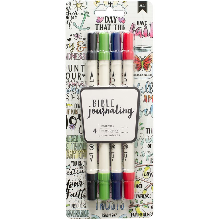 American Crafts 4 Piece Colors Dual Brush Pen Bible Journaling