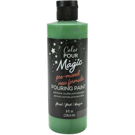 American Crafts Color Pour Magic Pre-Mixed Paint 8oz-Forest