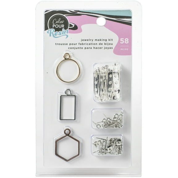 American Crafts Color Pour Resin Jewelry Kit 58/Pkg