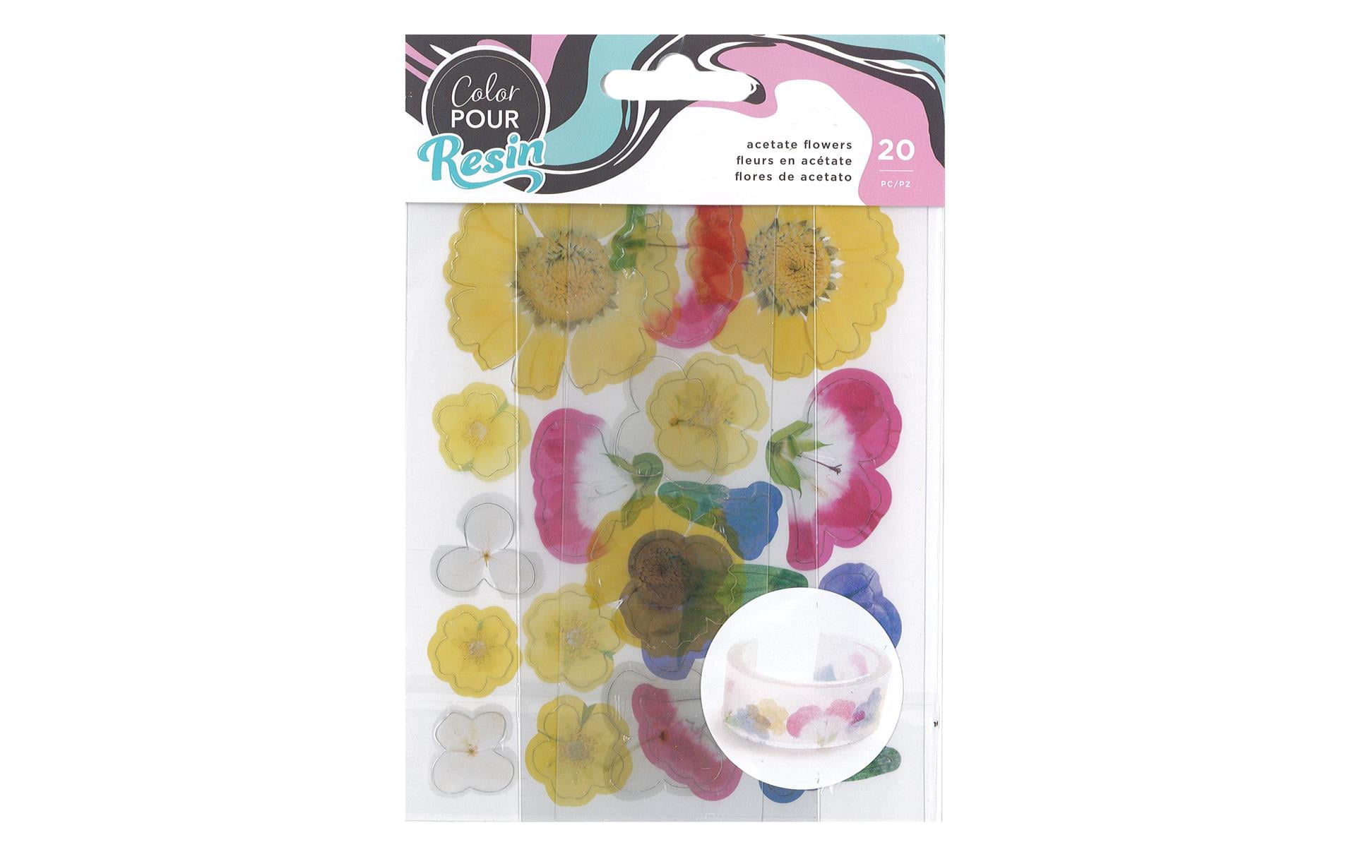 American Crafts Color Pour Mix INS – Fiori In Acetato Per Scrapbooking E Hobby Creativi