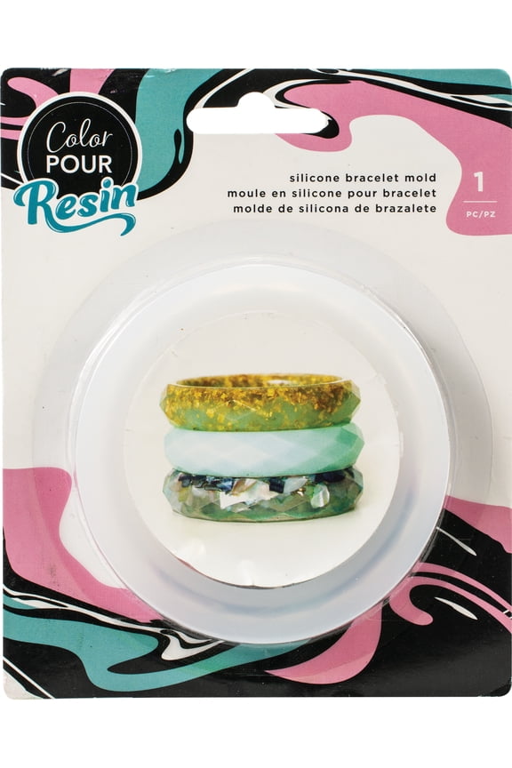 Color Pour Resin Mold-Facet Bangle Bracelet