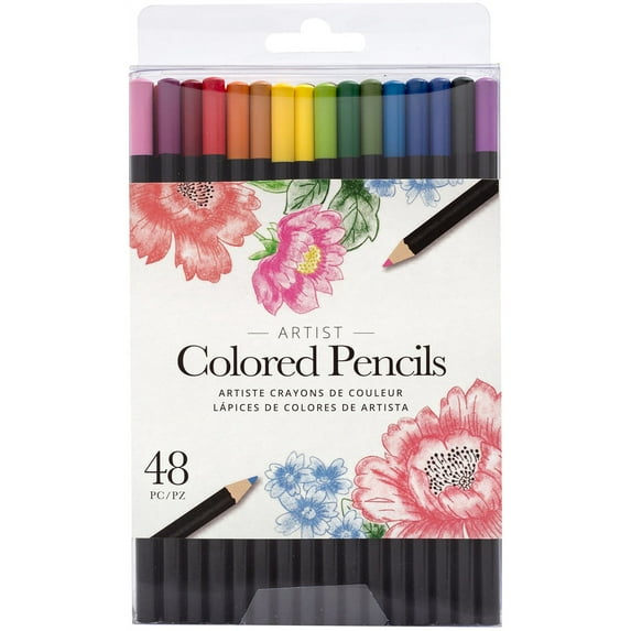American Crafts Colored Pencil Set 48/Pkg-Assorted Colors