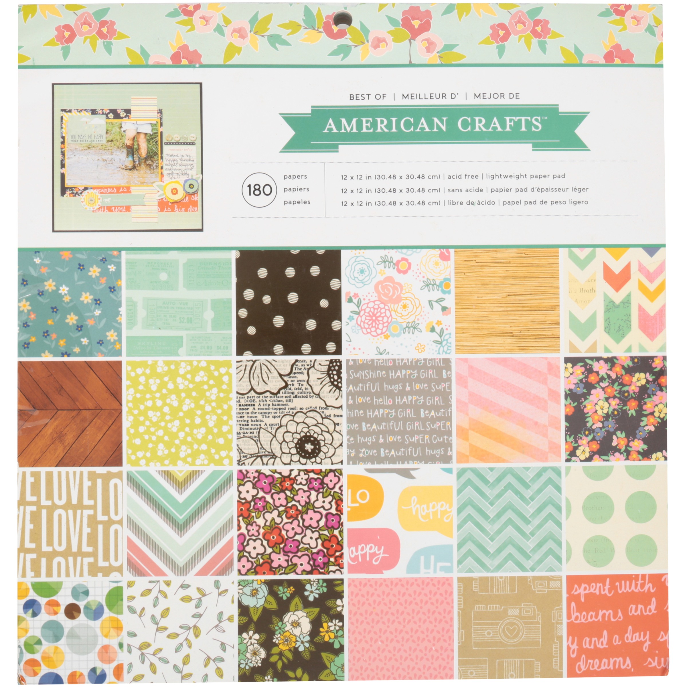 American Crafts? Craft Paper 180 ct Pack - image 1 of 4