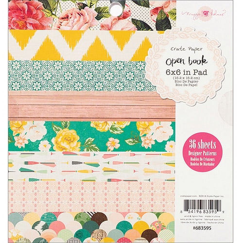 American Crafts Crate Paper Paper Pad 6"X6" 36/Pkg-Maggie Holmes Open Book - image 1 of 2