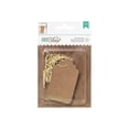 thumbnail image 1 of American Crafts DIY Shop - Craft tag - kraft, gold glitter (pack of 12), 1 of 2