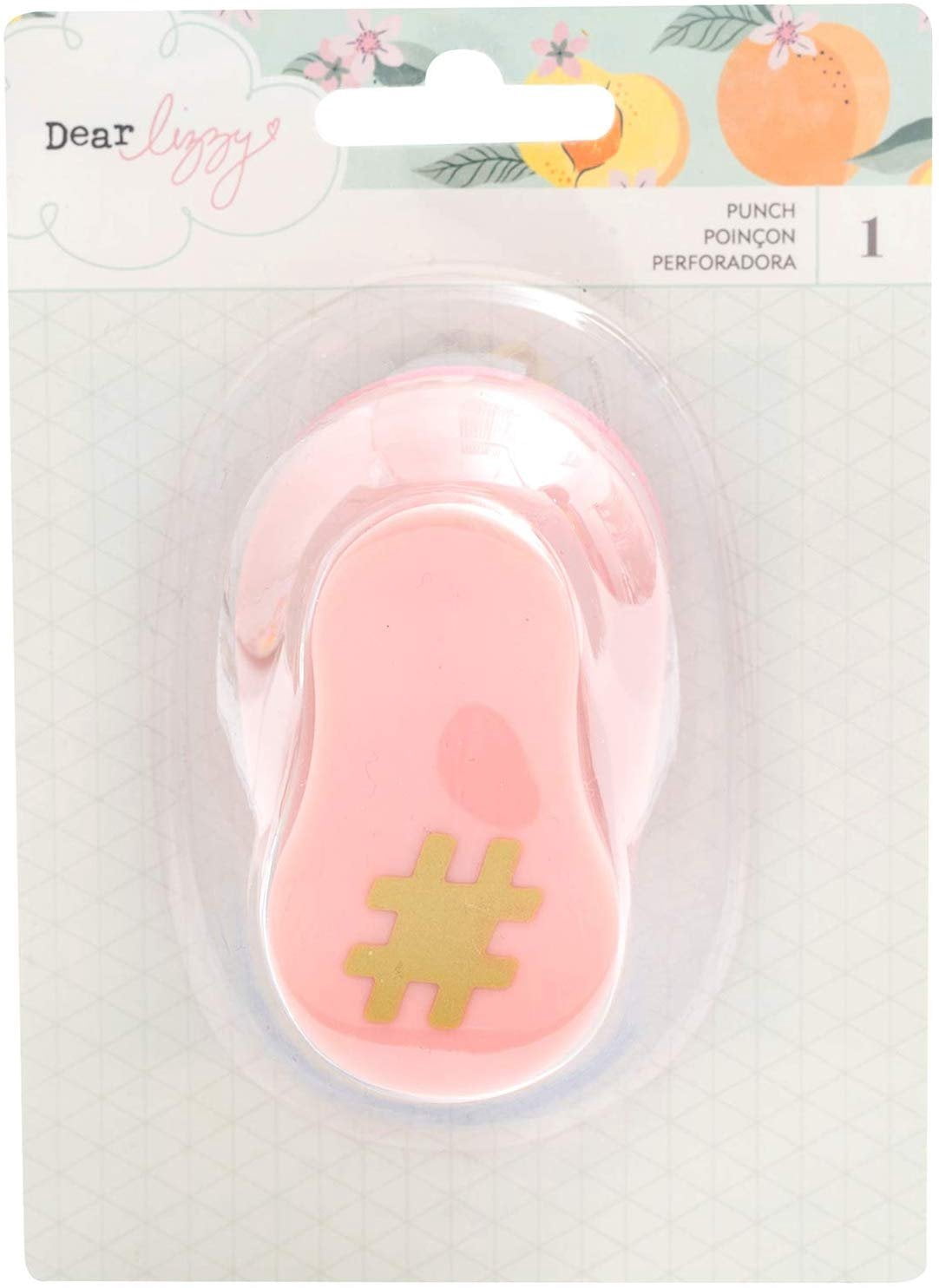 American Crafts Dear Lizzy Hashtag Paper Punch - It's All Good Collection, Scrapbooking Tool - 1 Piece
