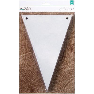 American Crafts Diy Shop Collection Banners 6 X 9 Pennant Chipboard White