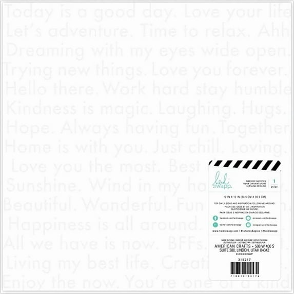 American Crafts Embossed Cardstock