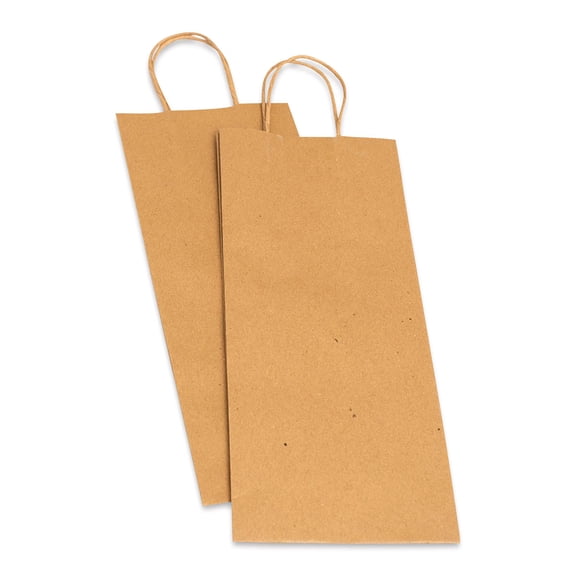 American Crafts Fancy That Kraft Bags - Natural, Wine, Package of 6, 13-1/4"H x 5-1/4"W x 3-1/4"D