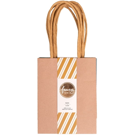 American Crafts Fancy That Mini Gift Bags 3.875"X5" 5/Pkg-Pastels