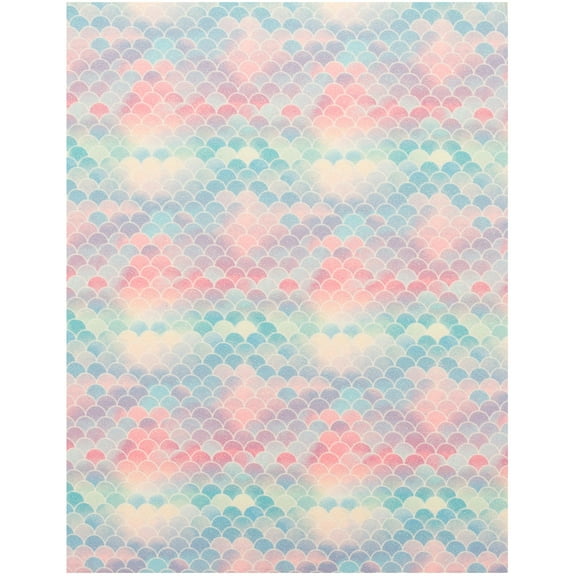 American Crafts Glitter Specialty Paper 8.5"X11"-Lip Gloss Mermaid