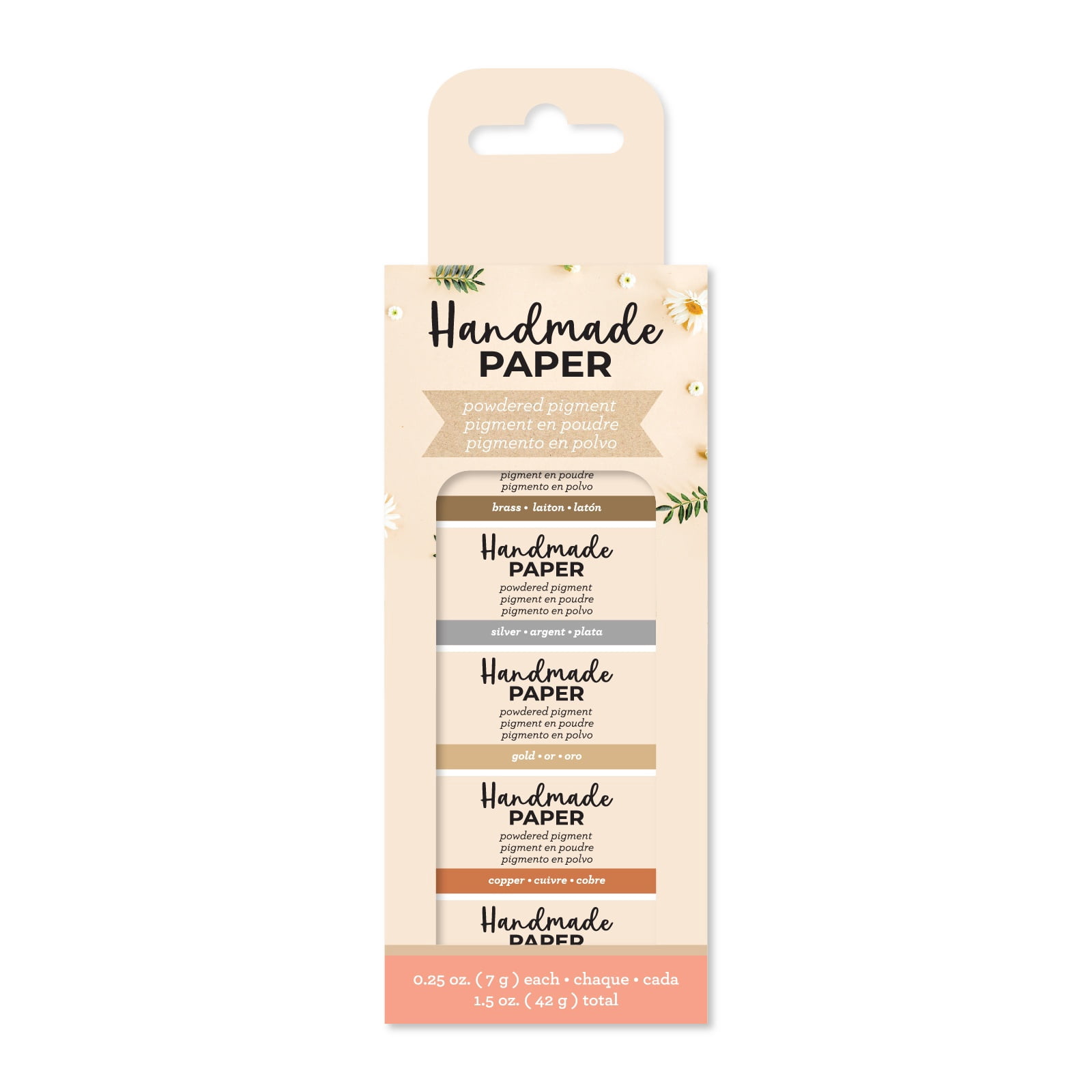 American Crafts Handmade Paper Powdered Pigment 0.25oz-Metallics ...
