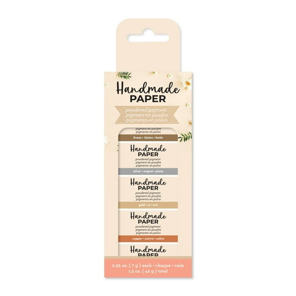 American Crafts Handmade Paper Powdered Pigment 0.25oz-Metallics
