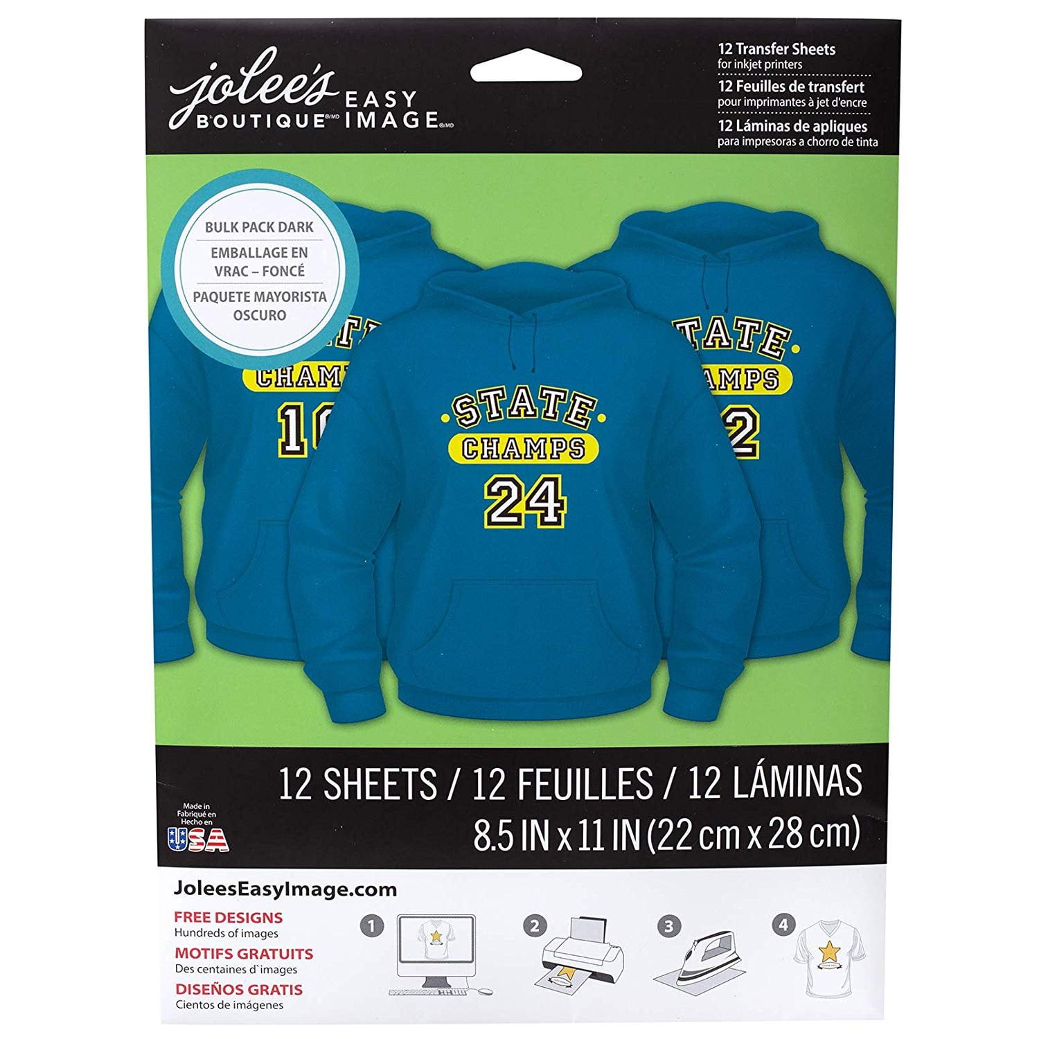 American Crafts Jolee's Boutique Easy Image Transfer Sheets Dark, 12