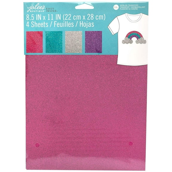American Crafts Jolee's Boutique Easy Image Transfer Sheets, Shimmer Brights, 8.5" x 11"