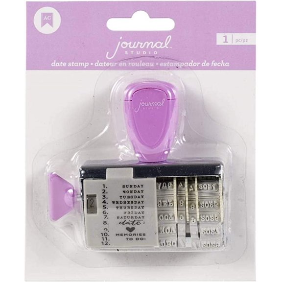 American Crafts Journal Studio Multicolor Ink Date Stamp- 1 Piece