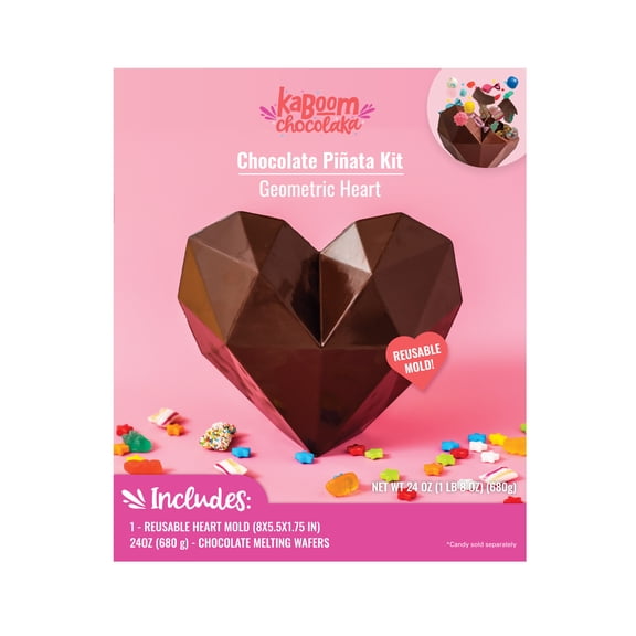 American Crafts Kaboom Brown Chocolate Pinata Heart Mold Kit