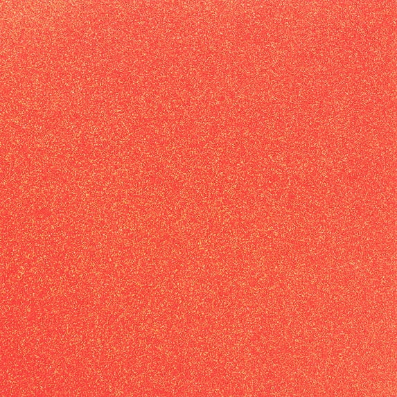 American Crafts Neon Glitter Cardstock 12"X12"-Orange