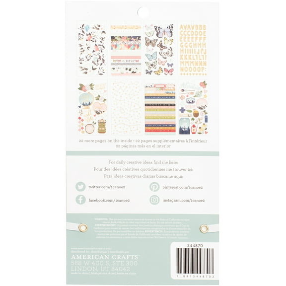 American Crafts One Canoe Two Sticker Book with Foil Accents