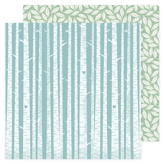 American Crafts Patterned Double-Sided Cardstock 12"X12"-Aspen, Hello Little Boy