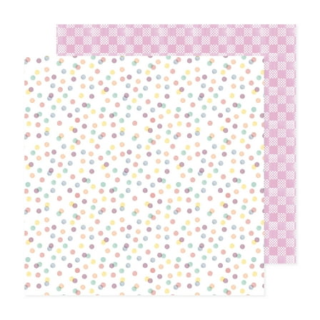 American Crafts Patterned Double-Sided Cardstock 12"X12"-Confetti Lover, Rainbow Avenue