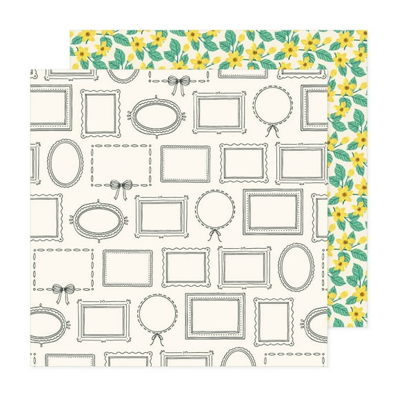 American Crafts Patterned Double-Sided Cardstock 12"X12"-Remembrance, Poppy And Pear