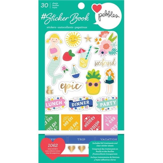 American Crafts Pebbles W/Gold Foil, 1062/Pkg