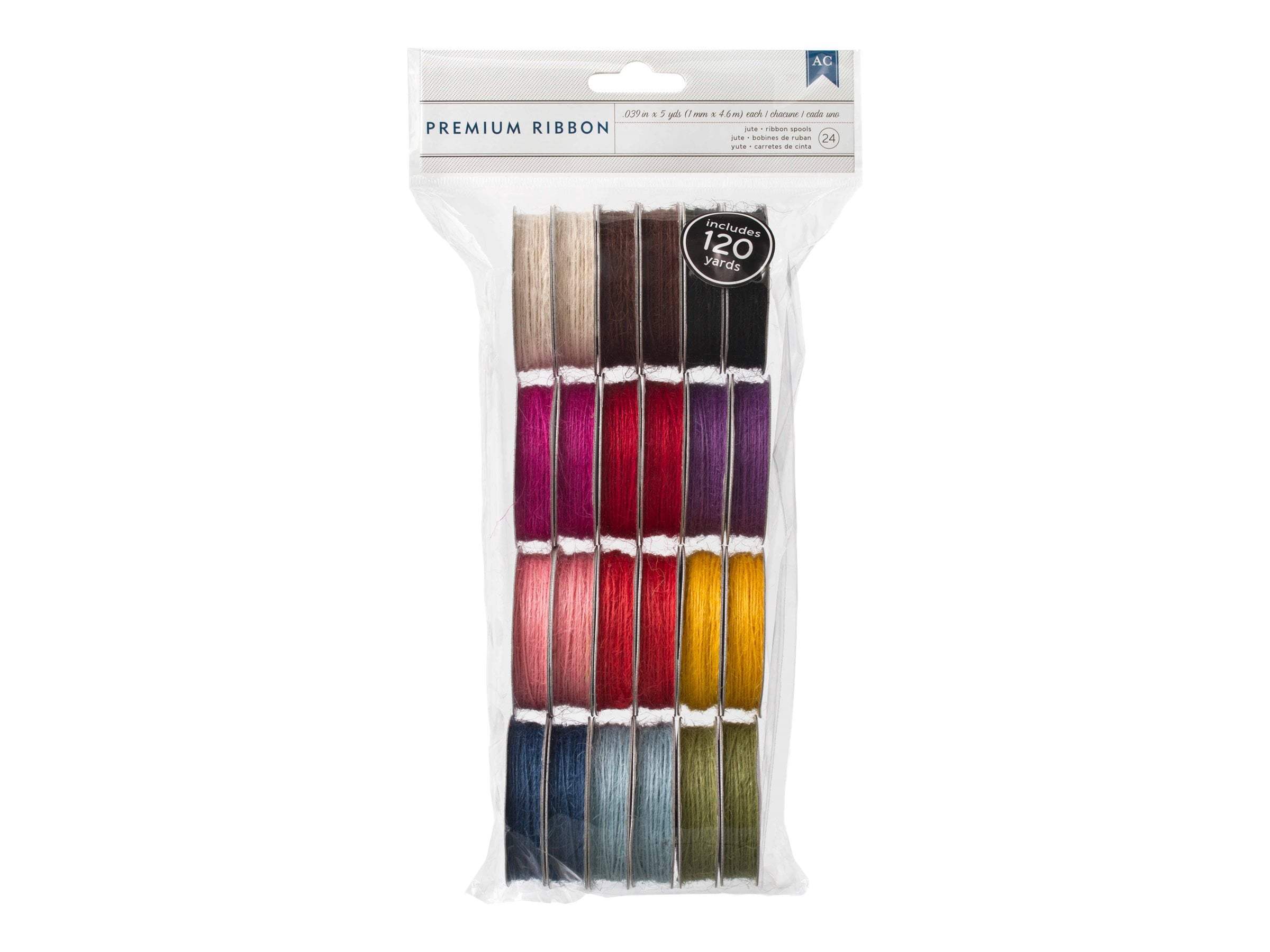 American Crafts Premium - Decoration ribbon - 0.04 in in x 15 ft - jute (pack of 24)