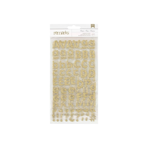 American Crafts Sticker Sheets - Gold Glitter
