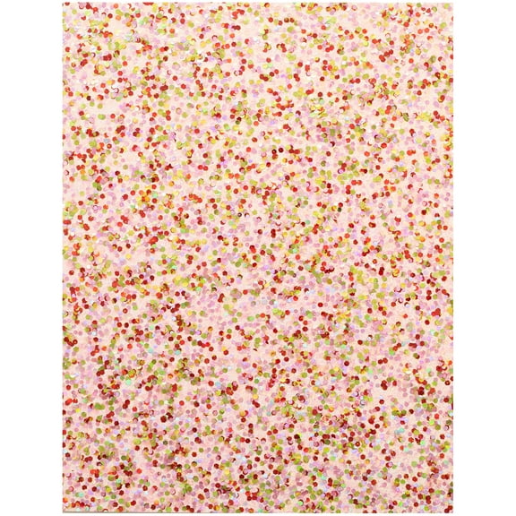 American Crafts Chunky Glitter Specialty Paper 8.5"X11"-Strawberry