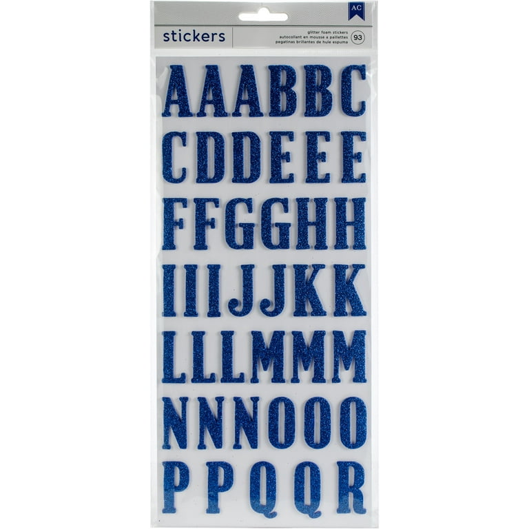 1560-Pieces Foam Letter Stickers for Crafts, 60 Sets of Self-Adhesive A-Z  Alphabet Letters (12 Colors, 0.87 in)