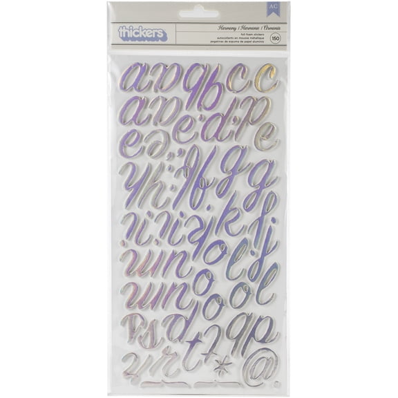 American Crafts Thickers Stickers 5.5"X11"-Harmony W/Iridescent Foil, 150/Pkg