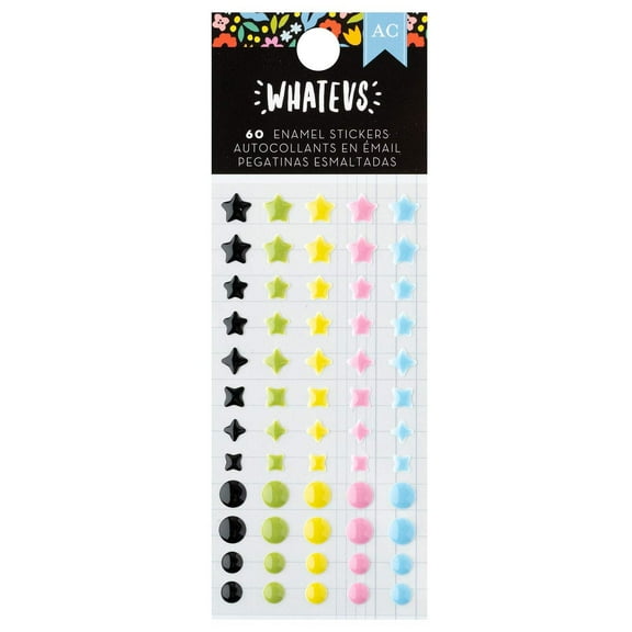 American Crafts Whatevs Enamel Dots-60/Pkg