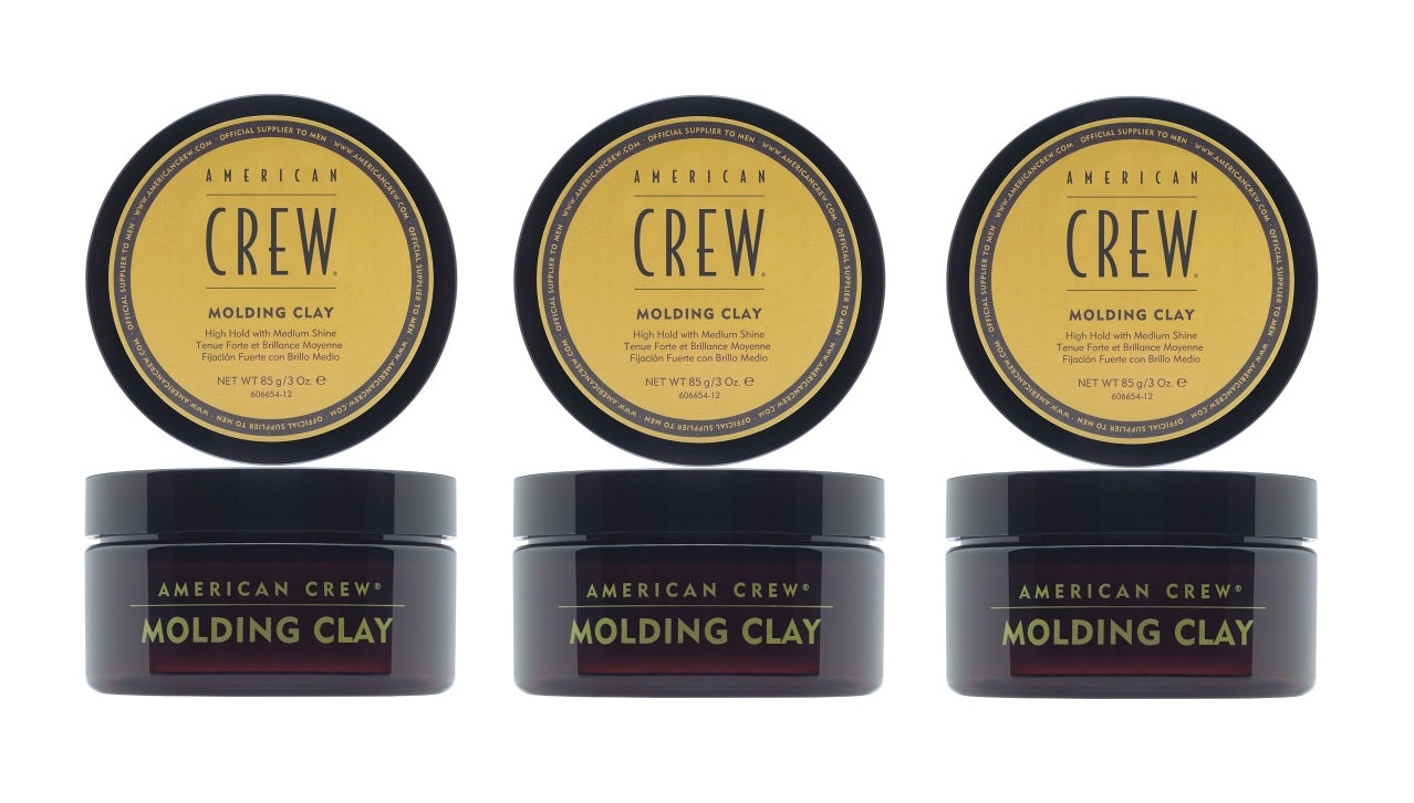 American Crew Molding Clay High Hold with Medium Shine 3 oz (Pack of 3