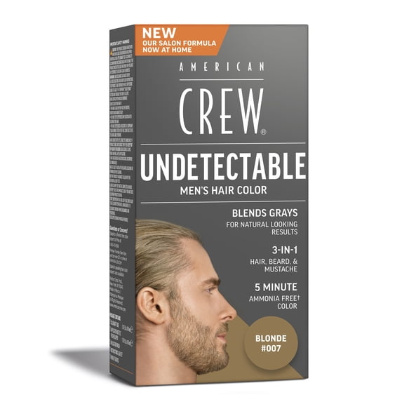 American Crew Undetectable Men’s Demi-Permanent Hair Color, Ammonia-Free, 007 Blonde, 1 pack