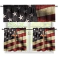 thumbnail image 1 of American Cross Short Kitchen Curtains with Valance and Tier Sets Drapes Window Treatment Curtains for Kitchen Over Sink Dining Room Decor, 1 of 6