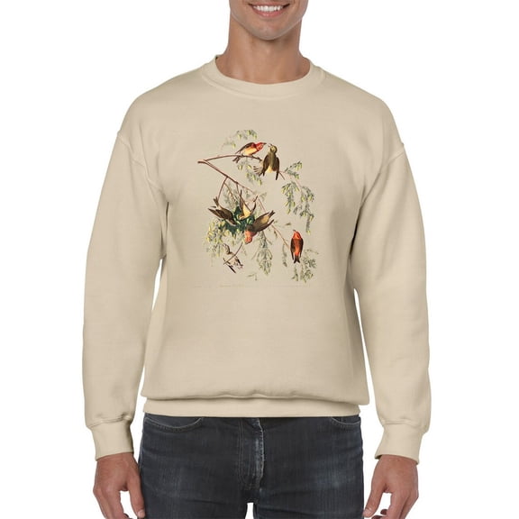 American Crossbills Sweatshirt Men -John James Audubon Designs, Male Small