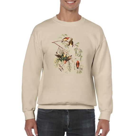 American Crossbills Sweatshirt Men -John James Audubon Designs, Male x-Large